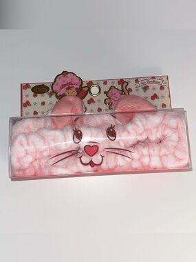 Pink Strawberry Shortcake kitty Ear Plush Headband
